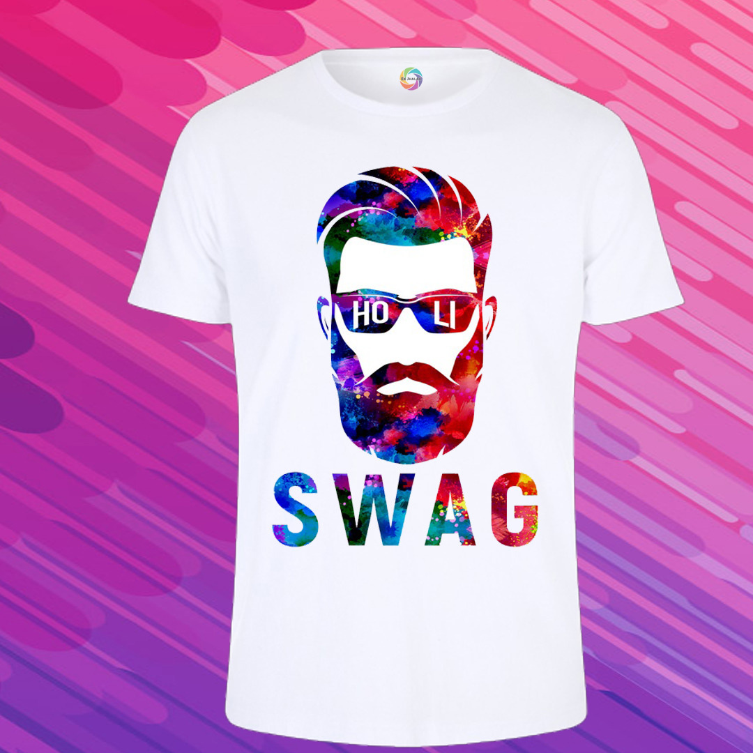 Holi Special Polyester Printed T-Shirt